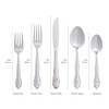 RiverRidge Rose Flatware Set 46 Piece Silverware - Elegant Utensils
