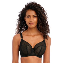 Freya womens Starlight Underwire Side Support Demi Bra, Black, 36FF US