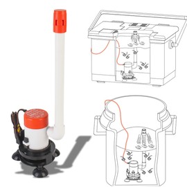 SEAFLO 09 Series Portable Livewell Aeration Pump Kit - 12V, 350 GPH, Submersible, Adjustable Spray Head, Quiet Operation, Corrosion-Resistant, Fresh/Saltwater Use, CE & RoHS Certified, 4-Year Warranty