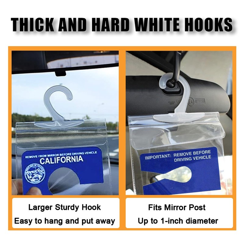 JOYCOURT 4PCS Portable Handicap Placard Holder, Ultra Transparent Disabled Parking