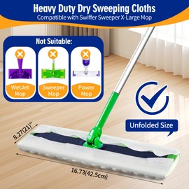 FURCIELOS 40 Count XL Pet Dry Sweeping Cloth Refills for Swiffer Sweeper XL Mop, Unscented Heavy Duty Dry Pads Refills for Multi-Surface Floor Cleaning