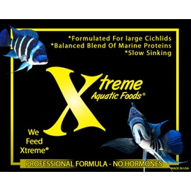 Xtreme Big Fella 3.0mm Pellets: Professional Nutrition for Medium to Large Cichlid/Community Fish - Boost Immune & Digestive Health, Color & Energy, Max Protein Fish Food – USA Farm Grown (64oz)