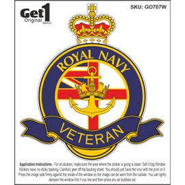 Royal Navy Veteran Car Window Sticker - HM Armed Forces