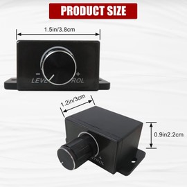 WELURE RCA Amplifier Level Control Knob - Universal Subwoofer Bass Remote for Cars & Motorcycles