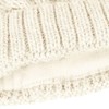 Neverless® Women's Knitted Fur Pom Pom Hat Lined Envelope Cable