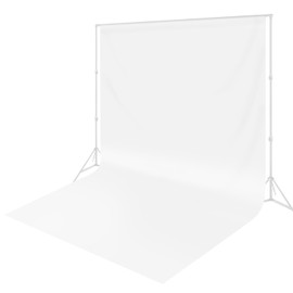 Linhedai 10 x 20 ft White Backdrop Background White Screen White Backdrop for Photography Video Recording Picture Shooting high Density Polyester Fabric Pure Recording Parties Curtain