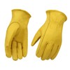OLSON DEEPAK Leather Work Gloves for Driver/Motorcycle/Hunting/Riding/Yardwork/Farm-Soft and Perfect Fit