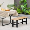 Giantex 2-Person Outdoor Bench Seat - Backless Patio Garden Bench,