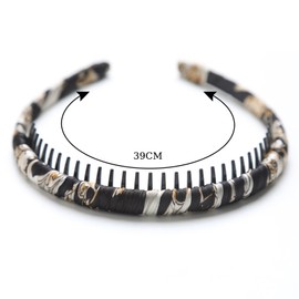 XUNQUCOM Fragmented Hair Hoops Full Package With Teeth - Wash Face Hair Accessories, Elegant Printed Design