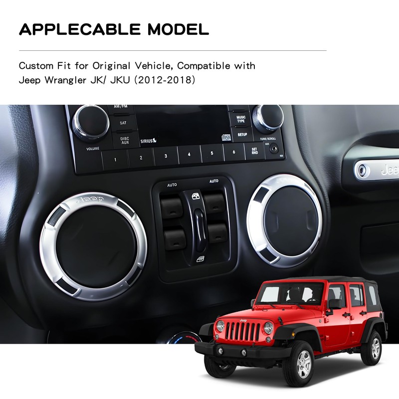 Polodunn Window Button Cover for 2012-2017 Jeep Wrangler JK &