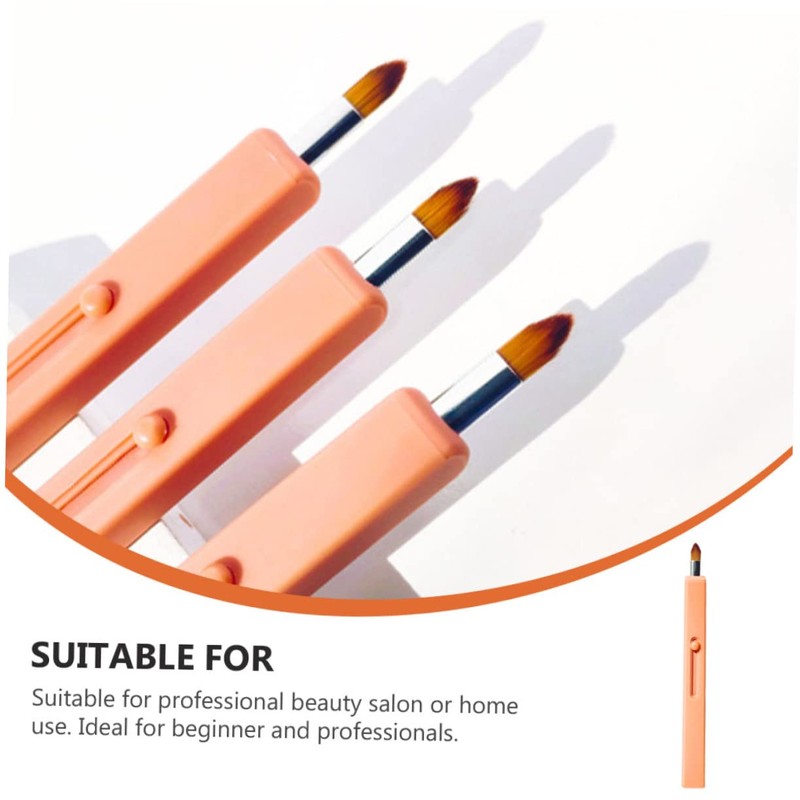 TOVINANNA 1pc Portable Retractable Lip Brush Makeup Applicator Tool Warm