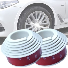 [TradeWind] Fender Guard, Fender Molle, Over Fender, Fender Arch Mall, Flare Mall, Scratch Prevention, Car, Width 1.1 inches (2.8 cm), Length 5.9 ft (1.5 m), Set of 2 (White)