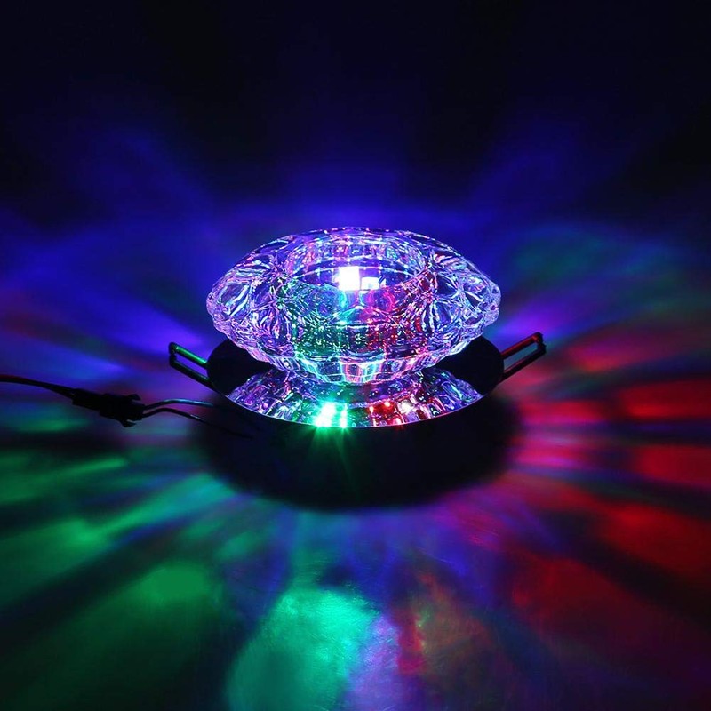 eecoo Crystal LED Downlight, 3W Recessed Ceiling Light with 5-8cm