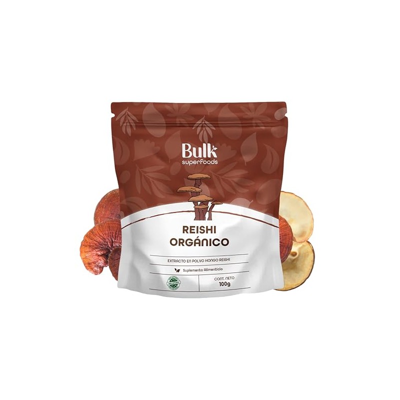 BULK SUPERFOODS Extracto de Reishi Orgánico en Polvo Adaptógeno
