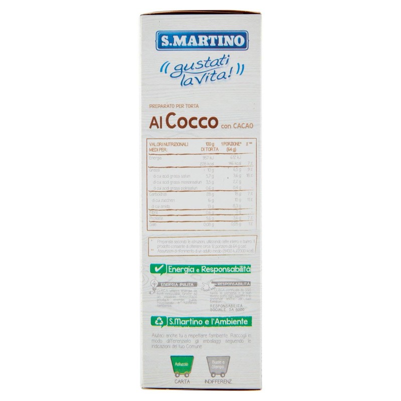 S.Martino Torta Al Cocco Con Cacao, 285 Grammo