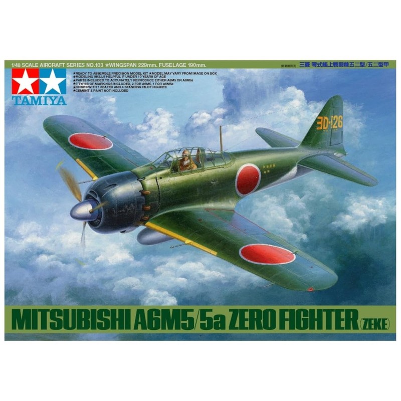 Tamiya 61103 Model Aeroplane A6M5/5A Zero Model 52 (1:48 Scale)