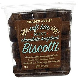 Trader Joe`s Soft Bite Mini Chocolate Hazelnut Biscotti .10 pack