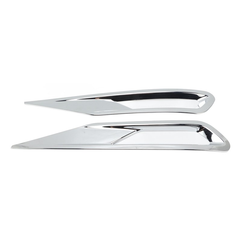 2pcs Front Fog Light Cover Trim Silver Fog Lamp Bezel