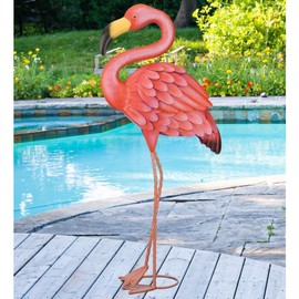 Regal ART Garden  Flamingo Sculptures Metal Yard Art, Regal 33" Tall