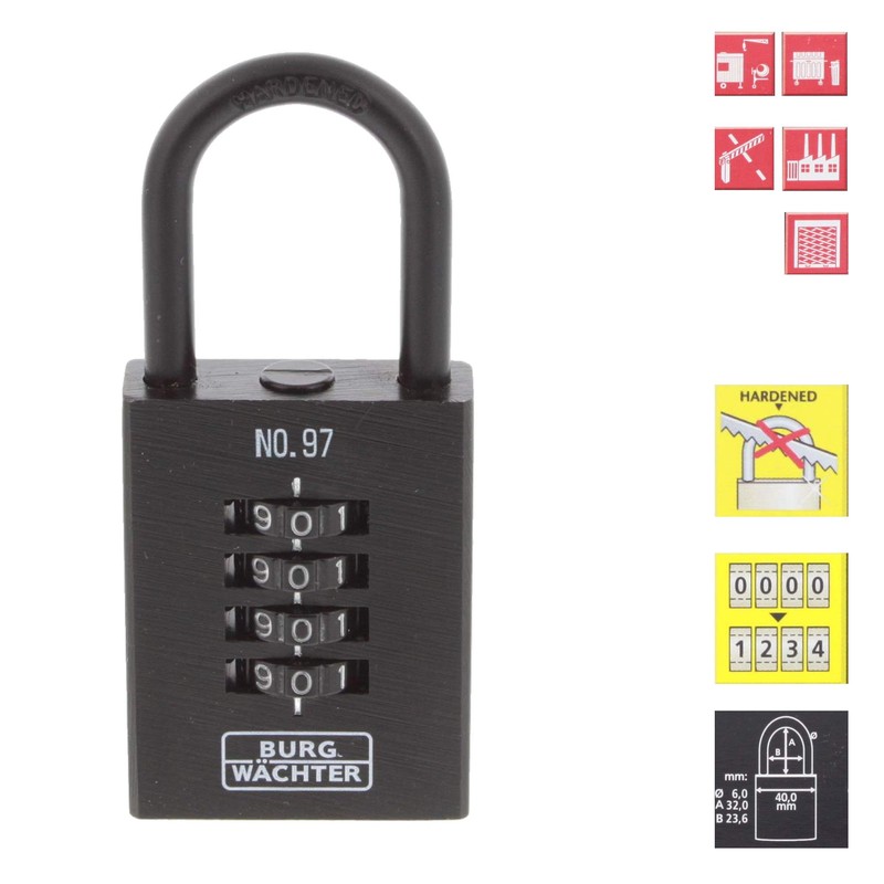 Combination lock Numero 97 40 SB