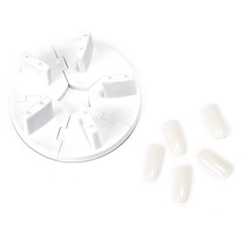 Soporte de exhibición para práctica de uñas postizas extraíbles con marco de entrenamiento para uñas de gel (blanco lechoso)