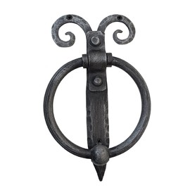 Hand Forged Metal Door Knocker Wrought Iron Hardware Door Knocker Blacksmith Door Knocker Handmade Rustic Door Knocker Home Classic Look Black Antique Finish Door Knocker by Living Ideas