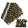 Dlebay 50 Pack Pre Rolled Gold Plastic Silverware Set,Wrapped Plastic