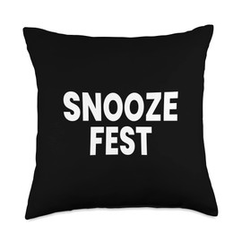 Snooze Fest Throw Pillow, 18x18, Multicolor