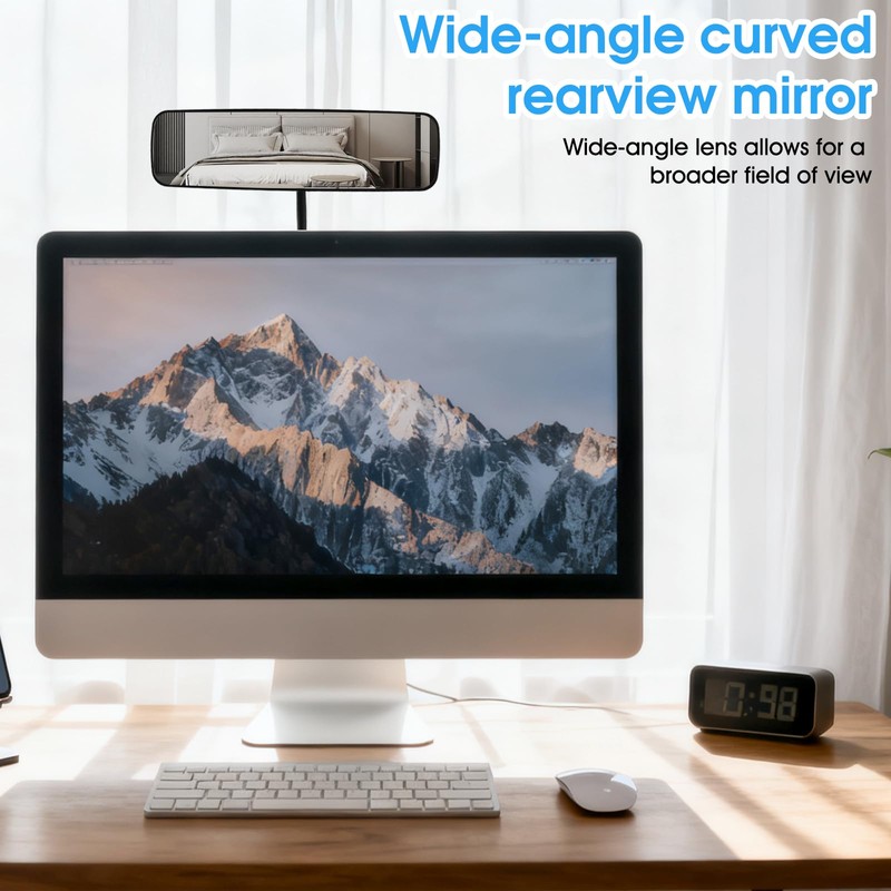 Cubicle Rear View Mirror to See Behind You – Adjustable