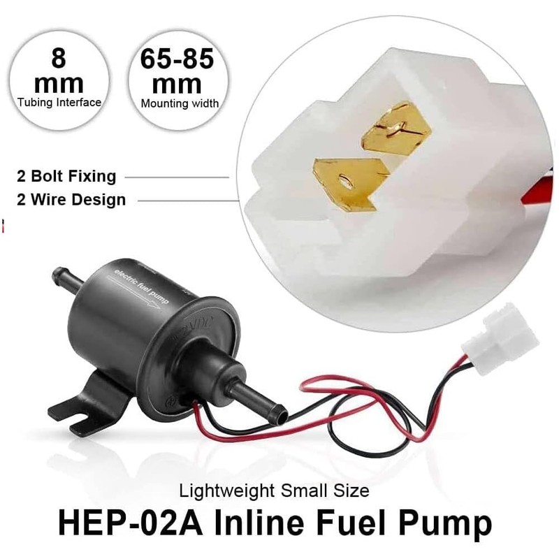 Universal 12V Low Pressure 2.5-4 PSI Gas Inline Electric Fuel