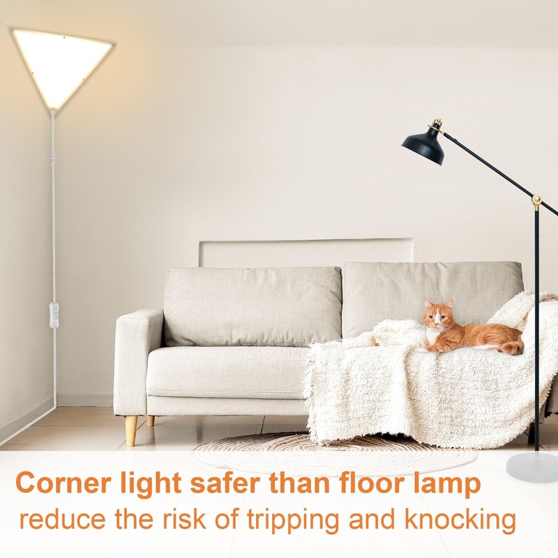 Zlierop Upgraded Corner Lights for Living Room, 22W 2200LM LED