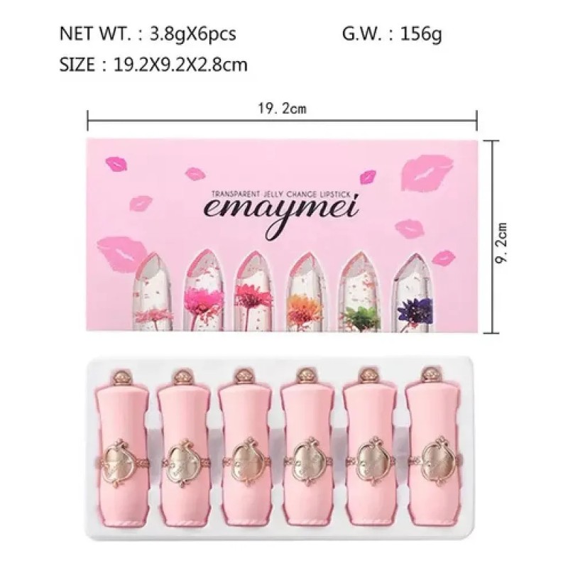 Q Beleza Brilhante Flor Cristal Jelly Batom Magic Temperatur
