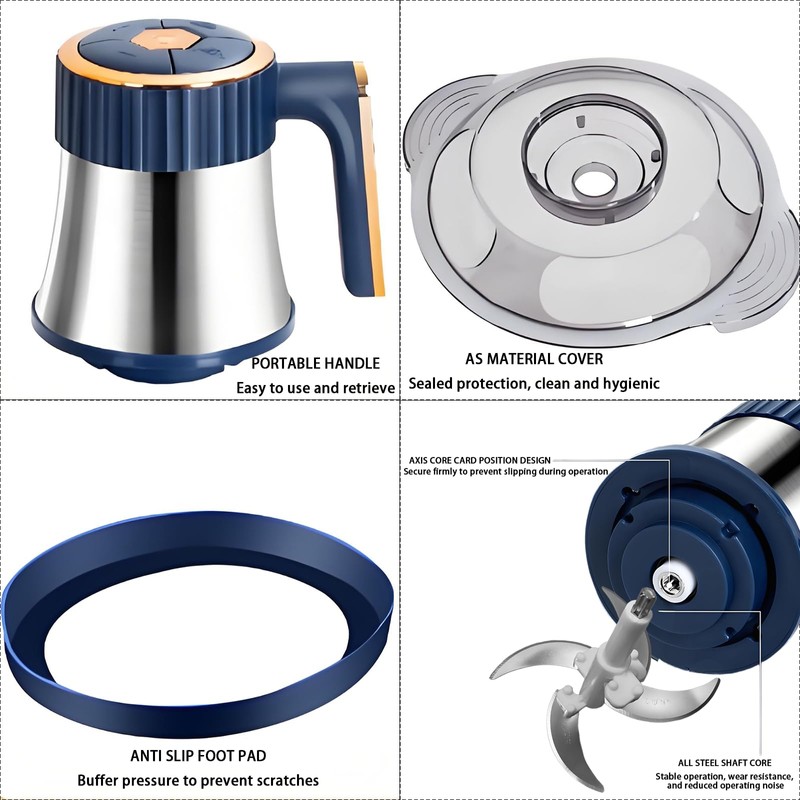 Electric Food chopper,18/10 Stainless Steel Food Processors,3 Liters Large Capacity
