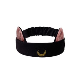 Hair Band with Ears Headband for Makeup Good Elasticity Hair Bands for Mask Spa Black