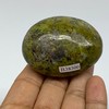 95.3g, 2.3"x1.7"x1.2" Natural Untreated Green Opal Palm-Stone Crystal Polished Galet