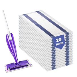 IVTCTV 20 Mopping Pad Refill Compatible with Swiffer Wet Jet Mop, Disposable Multi Surface Wetjet Hardwood Floor Cleaner Spray Mop Pads Refills