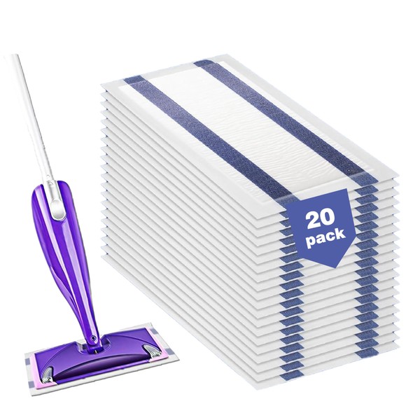 IVTCTV 20 Mopping Pad Refill Compatible with Swiffer Wet Jet