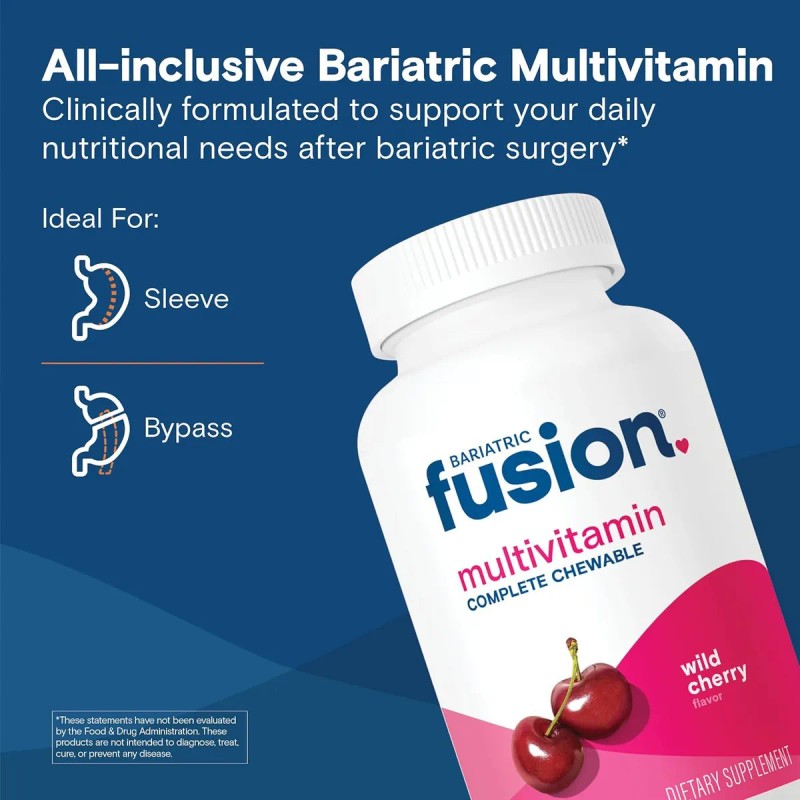 Bariatric Fusion Multivitaminas Masticables Cereza 120 Tabs Post Cirugía