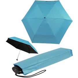 Knirps AS.050 Pocket Umbrella Slim Small Manual, Lucky blue, Sleek, modern, elegant