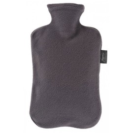 Fashy 2 Litre Anthracite Hot Water Bottle with Fleece Cover