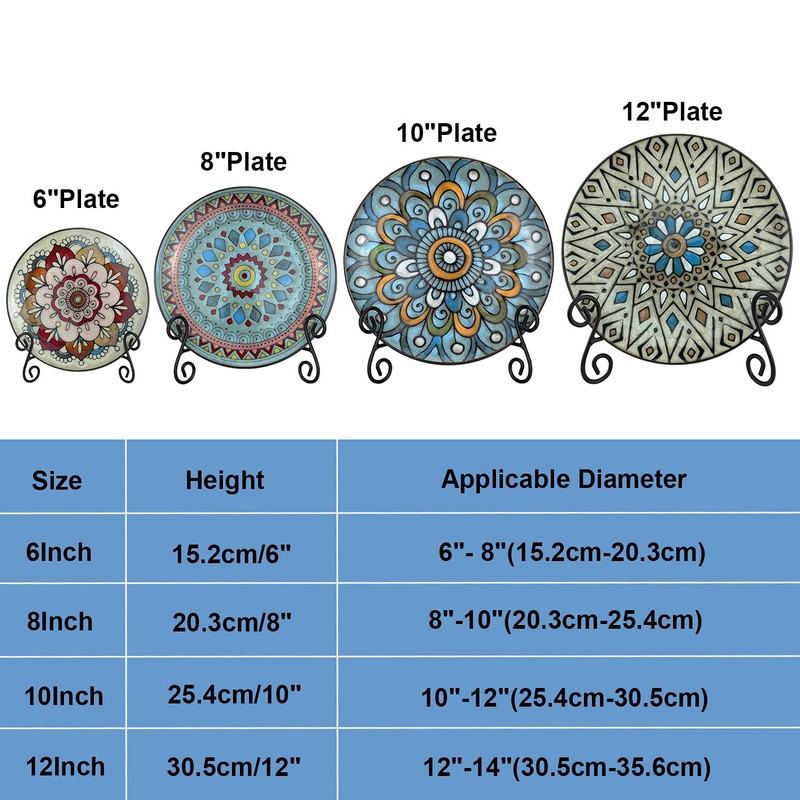 UOYEET Plate Stand, 1 Pack 10 Inch Plate Holder for
