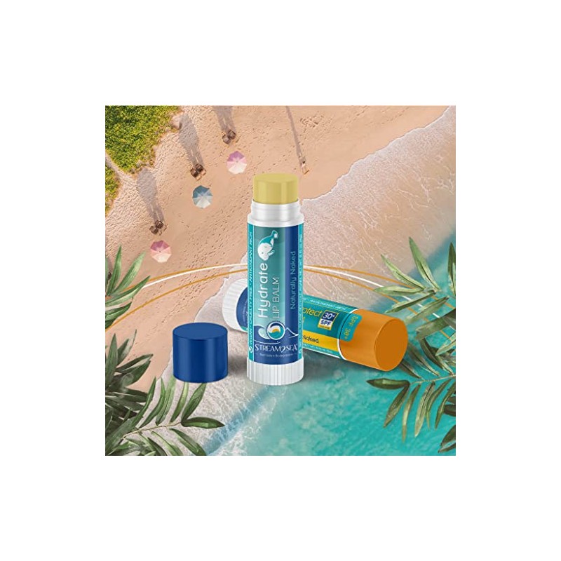 Stream2Sea Bálsamo Labial Naturally Naked Lip Balm SPF 30, Coral