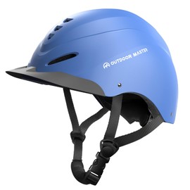 OutdoorMaster Equestrian Helmet, Horse Riding Helmet with Sun Visor and Excellent Ventilation, Adjustable Safe Helmet for Men, Women & Youth