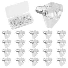 5 Millimeters Shelf Support Peg，Support Cabinet Shelf Pins，Clear Plastic Replacement Peg Cabinet Shelf Supports Pins for Kitchen Furniture Book Shelves Shelf Holder Locking Pins(20 Pieces)