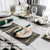 Home Brilliant Grey Table Mats 6 Pcs, Rectangle Large Placemats