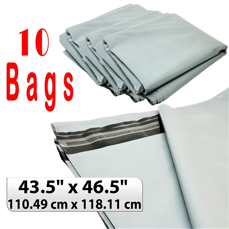 5 Extra Large Grey Mailing Bags Polythene Self Seal 43.5"