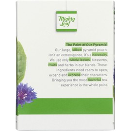Mighty Leaf Whole Leaf Tea, Green Tea Tropical, 15 Tea Bags Individual Pyramid-Style Tea Sachets of Lightly Caffeinated Green Tea with Pineapple and Cornflowers, Delicious Hot or Iced