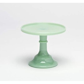 Cake Plate Round Plain & Simple Mosser Glass (6", Jadeite)