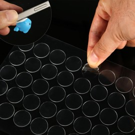 500pcs Double-Sided Mounting Putty, 15mm Round Sticky Nano Dots Removable Clear Adhesive Tack Putty for Wall for Hanging Photo Pictures Posters No Trace