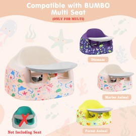 Zooawa Seat Cover Compatible with Bumbo Multi Seat, Baby Seat Cover Children Chair Protector Washable Baby Booster Seat Accessory, Girl Boy Seat Cover Compatible with Bumbo Chair, Pink Ocean